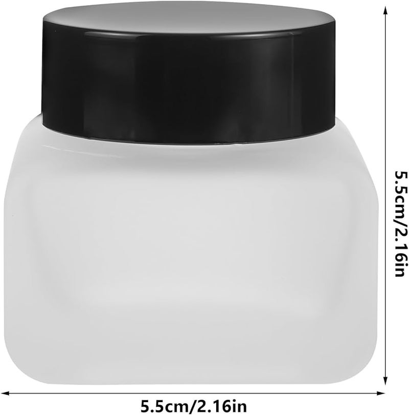 Beaupretty 50g غطاء أسود غير لامع حاوية كريم قابلة لإعادة التعبئة للسفر لمستحضرات الوجه ومستحضرات التجميل - Image 3